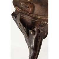Militaria WW1 PLANCHETTE + ÉTUI CROSSE MILITAIRE POUR PISTOLET LUGER ARTILLERIE - ALLEMAGNE PREMIERE GUERRE MONDIALE - 17