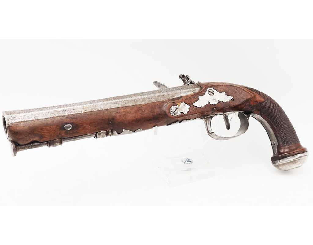 Armes de Poing PISTOLET D'OFFICIER À SILEX P. MEYER ARQUEBUSIER DU ROI À BRUXELLES ÉPOQUE DIRECTOIRE {PRODUCT_REFERENCE} - 5