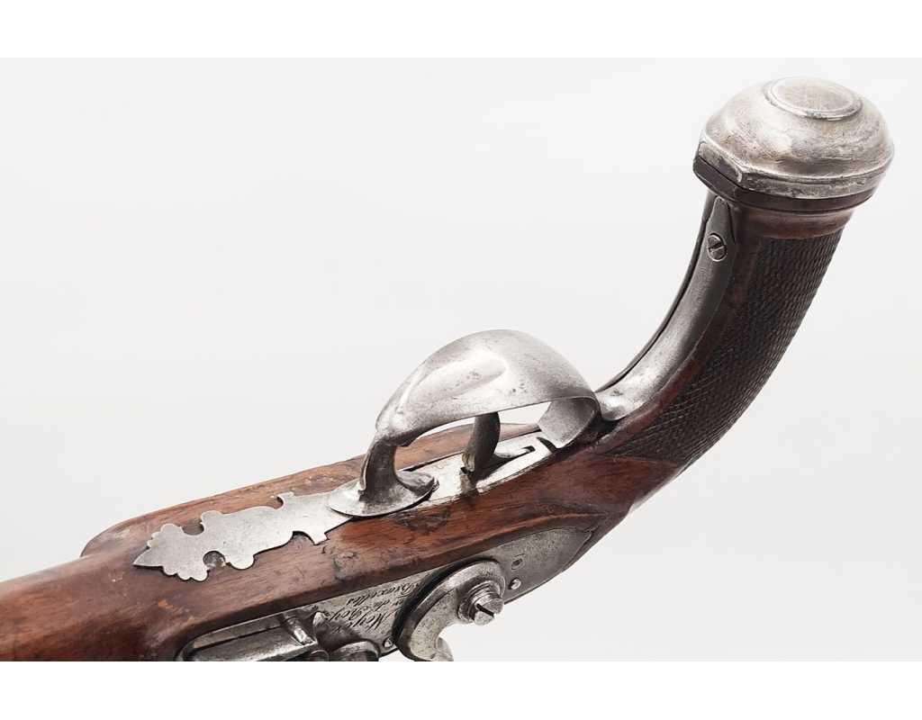 Armes de Poing PISTOLET D'OFFICIER À SILEX P. MEYER ARQUEBUSIER DU ROI À BRUXELLES ÉPOQUE DIRECTOIRE {PRODUCT_REFERENCE} - 8