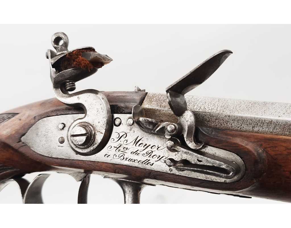 Armes de Poing PISTOLET D'OFFICIER À SILEX P. MEYER ARQUEBUSIER DU ROI À BRUXELLES ÉPOQUE DIRECTOIRE {PRODUCT_REFERENCE} - 9