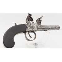 Armes de Poing PISTOLET A SILEX DE GOUSSET DIT DE VOYAGE A BALLE FORCEE CALIBRE 10.2MM J.G JONES {PRODUCT_REFERENCE} - 1