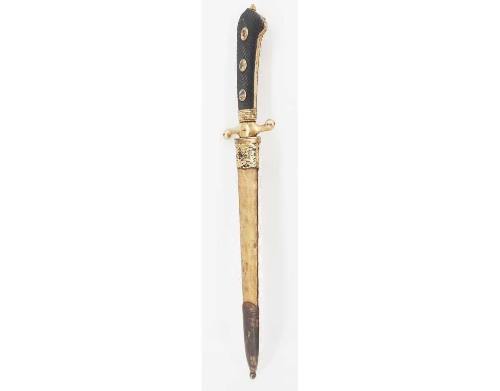 Armes Blanches DAGUE DE CHASSE / COUTEAU DE VÉNERIE SIGNÉ KLINGENTHAL - France fin du XVIIIè - 1