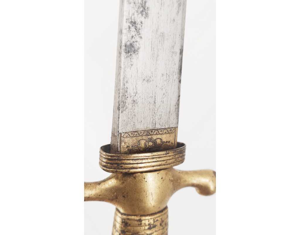 Armes Blanches DAGUE DE CHASSE / COUTEAU DE VÉNERIE SIGNÉ KLINGENTHAL - France fin du XVIIIè - 10
