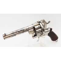 Armes de Poing REVOLVER LEFAUCHEUX MODÈLE 1864 20 COUPS CANONS SUPERPOSÉS CALIBRE 7MM À BROCHE - FRANCE SECOND EMPIRE {PRODU