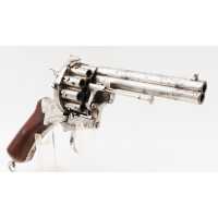 Armes de Poing REVOLVER LEFAUCHEUX MODÈLE 1864 20 COUPS CANONS SUPERPOSÉS CALIBRE 7MM À BROCHE - FRANCE SECOND EMPIRE {PRODU