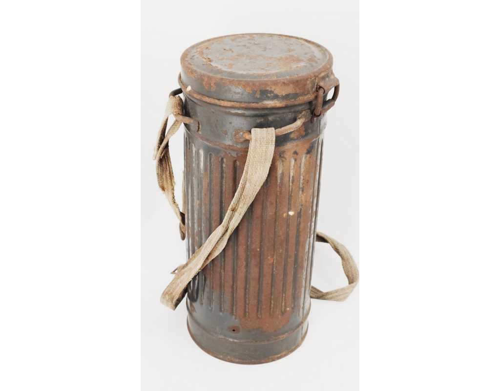 Militaria WW2 BOÎTIER DE MASQUE ANTI - GAZ LUFT NOMINATIF DE 1943 - COMBAT VOSGES 1944 {PRODUCT_REFERENCE} - 3