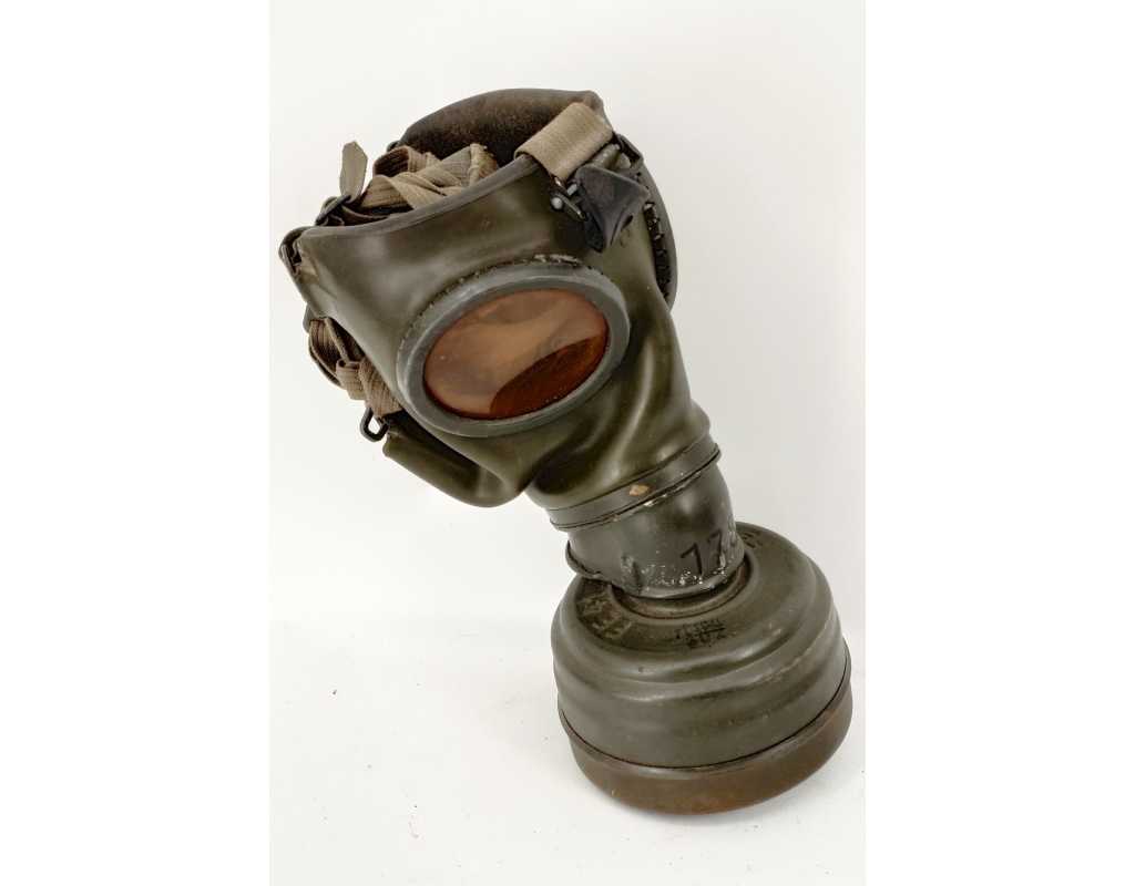 Militaria WW2 BOÎTIER DE MASQUE ANTI - GAZ LUFT NOMINATIF DE 1943 - COMBAT VOSGES 1944 {PRODUCT_REFERENCE} - 8