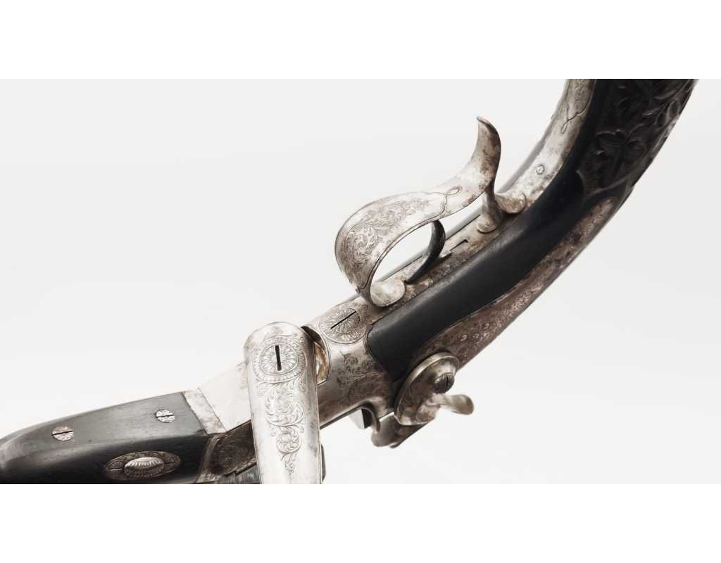 Armes de Poing PISTOLET DE DUEL OU DE TIR SIGNÉ LEFAUCHEUX CALIBRE 12MM À BROCHE No LF9971 - 6