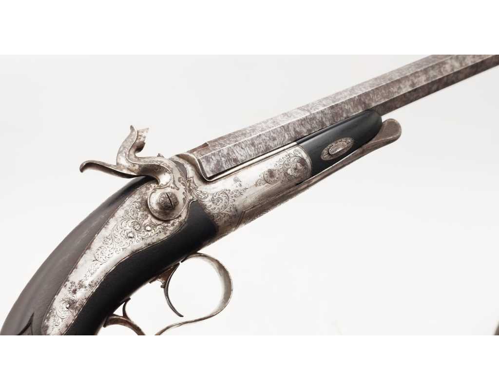 Armes de Poing PISTOLET DE DUEL OU DE TIR SIGNÉ LEFAUCHEUX CALIBRE 12MM À BROCHE No LF9971 - 1