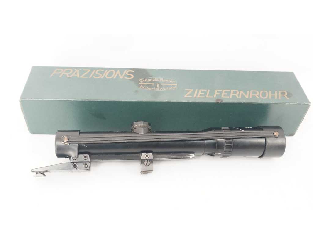 Chasse Vénerie SCHMIDT & BENDER 1.1/4 - 4X20 LUNETTE DE BATTUE / OPTIQUE DE VISÉE MONTAGE PIVOT EAW - WEST GERMANY {PRODUCT_RE