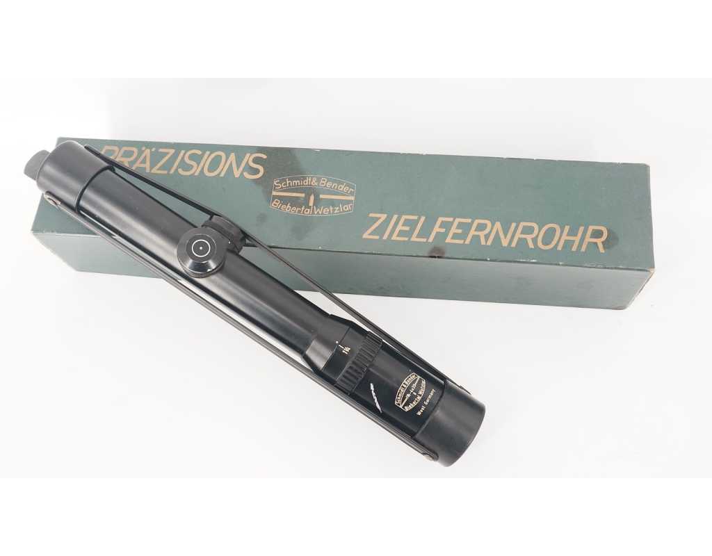 Chasse Vénerie SCHMIDT & BENDER 1.1/4 - 4X20 LUNETTE DE BATTUE / OPTIQUE DE VISÉE MONTAGE PIVOT EAW - WEST GERMANY {PRODUCT_RE