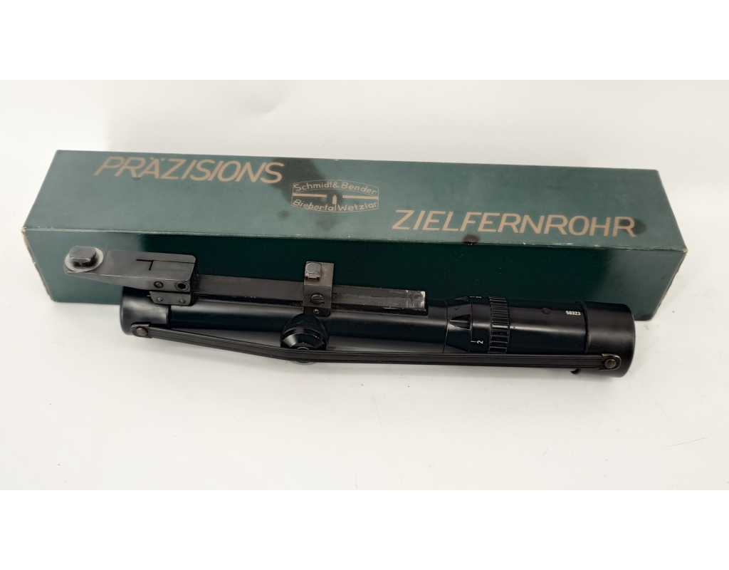 Chasse Vénerie SCHMIDT & BENDER 1.1/4 - 4X20 LUNETTE DE BATTUE / OPTIQUE DE VISÉE MONTAGE PIVOT EAW - WEST GERMANY {PRODUCT_RE