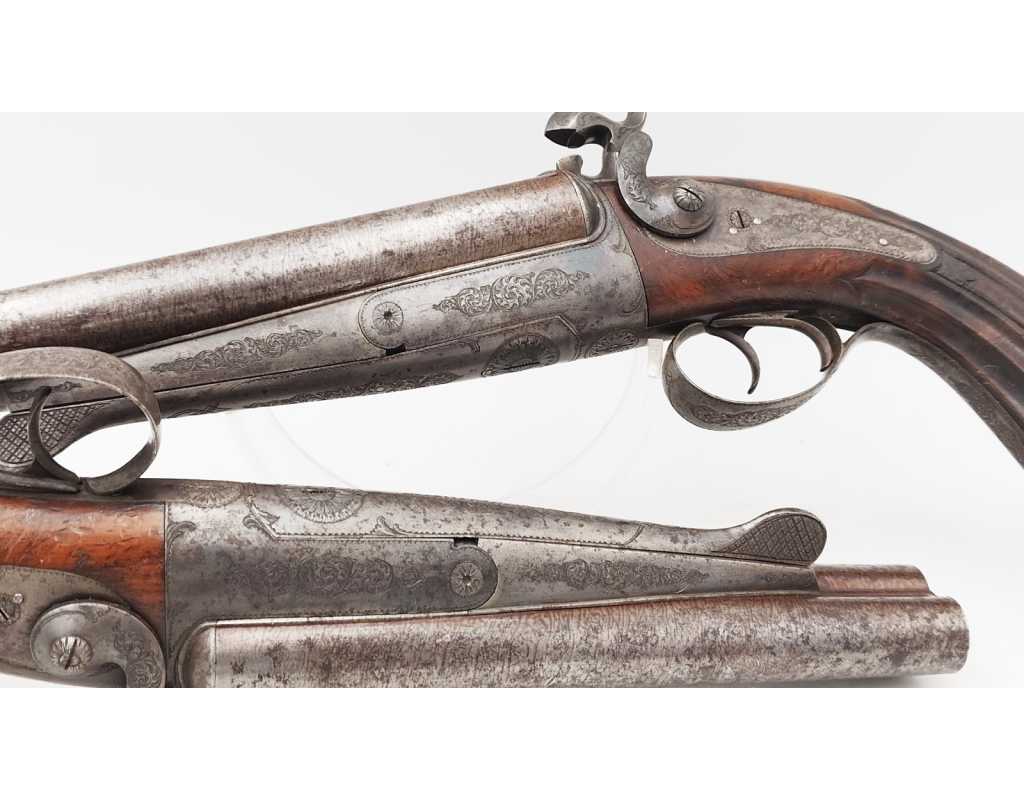 Armes de Poing PAIRE DE PISTOLETS DE VÉNERIE SYSTÈME LEFAUCHEUF CALIBRE BALLE RAYÉ 16/50 À BROCHE - FRANCE XIXè - 8