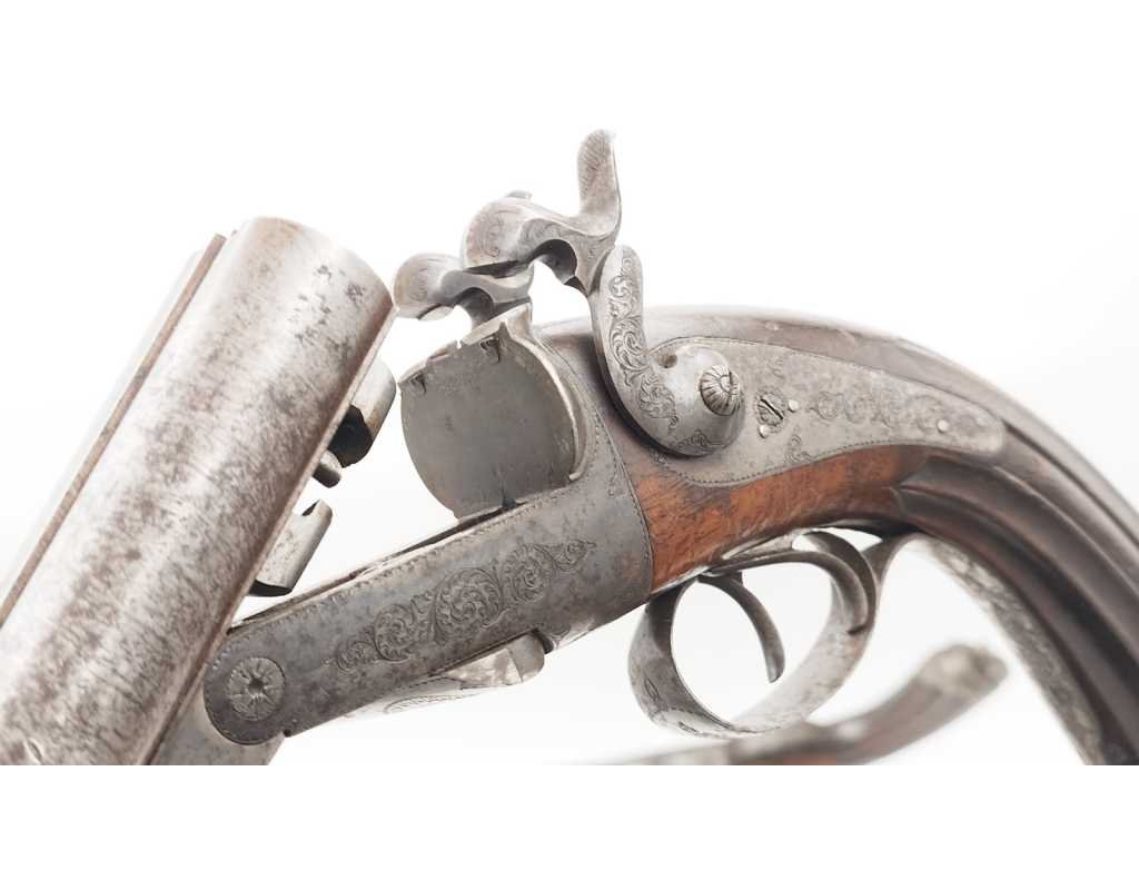 Armes de Poing PAIRE DE PISTOLETS DE VÉNERIE SYSTÈME LEFAUCHEUF CALIBRE BALLE RAYÉ 16/50 À BROCHE - FRANCE XIXè - 6