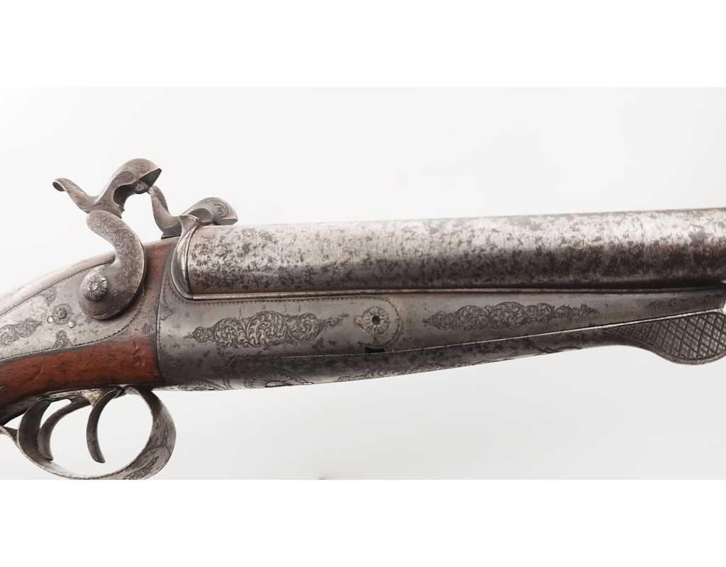 Armes de Poing PAIRE DE PISTOLETS DE VÉNERIE SYSTÈME LEFAUCHEUF CALIBRE BALLE RAYÉ 16/50 À BROCHE - FRANCE XIXè - 19