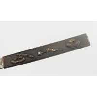 Art du Japon KOZUKA ACCESSOIRE DE SABRE JAPONAIS SUAKA CUIVRE NANAKO CÉRÉMONIE DU THÉ - 3