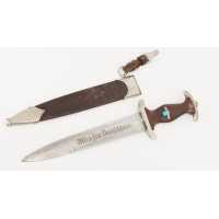 Militaria DAGUE DE SERVICE DE LA SA 1933 FABRICATION Thomas Wielpütz SOLINGEN RZM M7/33 - 13