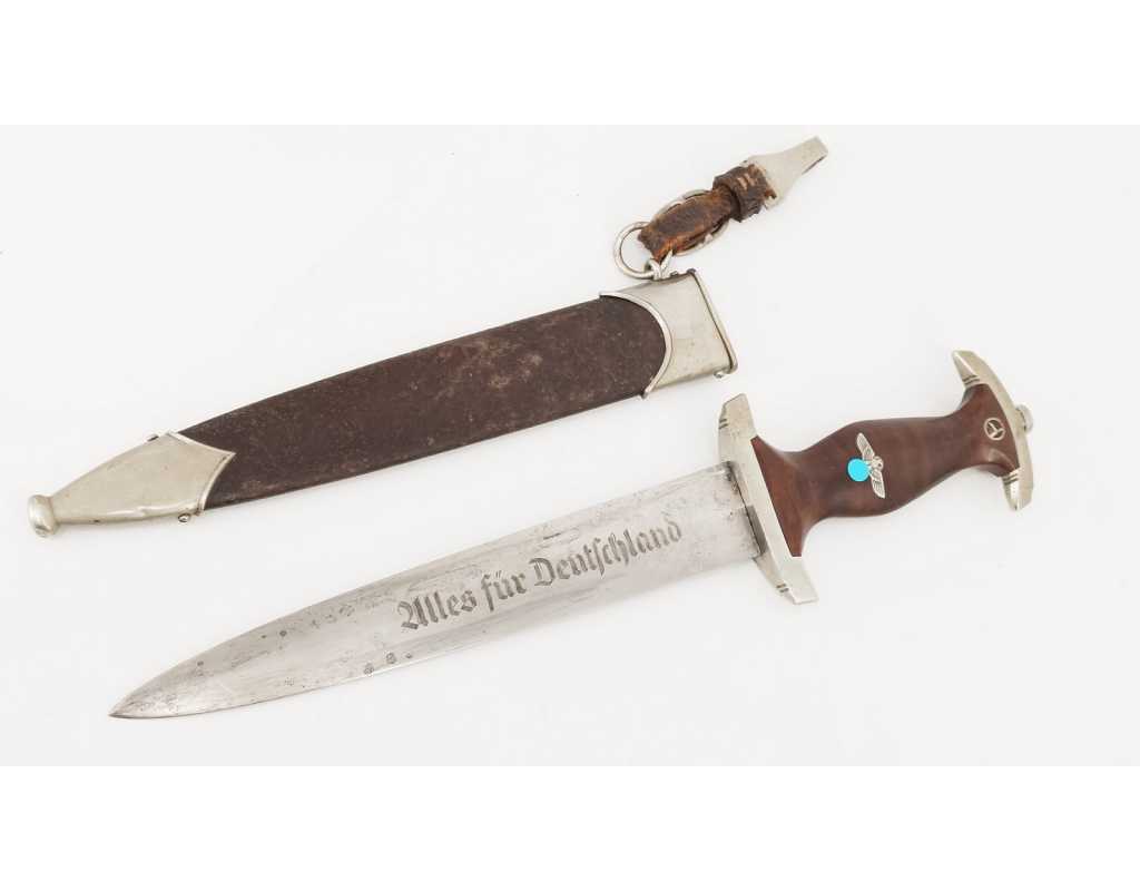 Militaria DAGUE DE SERVICE DE LA SA 1933 FABRICATION Thomas Wielpütz SOLINGEN RZM M7/33 - 13