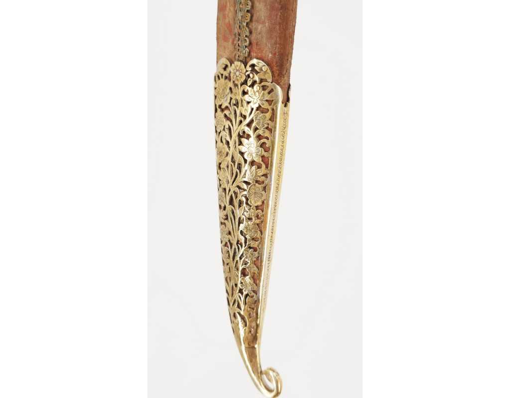 Armes Blanches POIGNARD TURQUIE OTTOMANE OU IRAN QAJAR XIXè DAMAS WOOTZ PERSAN ET KOFTGARI EN OR 135302.2 - 18