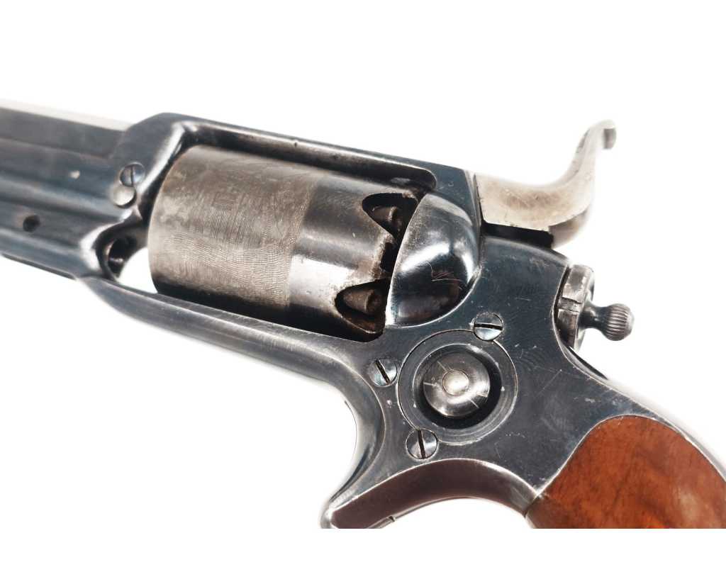 Armes de Poing CIVIL WAR REVOLVER COLT ROOTS SIDEHAMMER MODÈLE 1855 SIDE HAMMER POCKET Calibre 28 EN COFFRET AVEC NOTICE USA