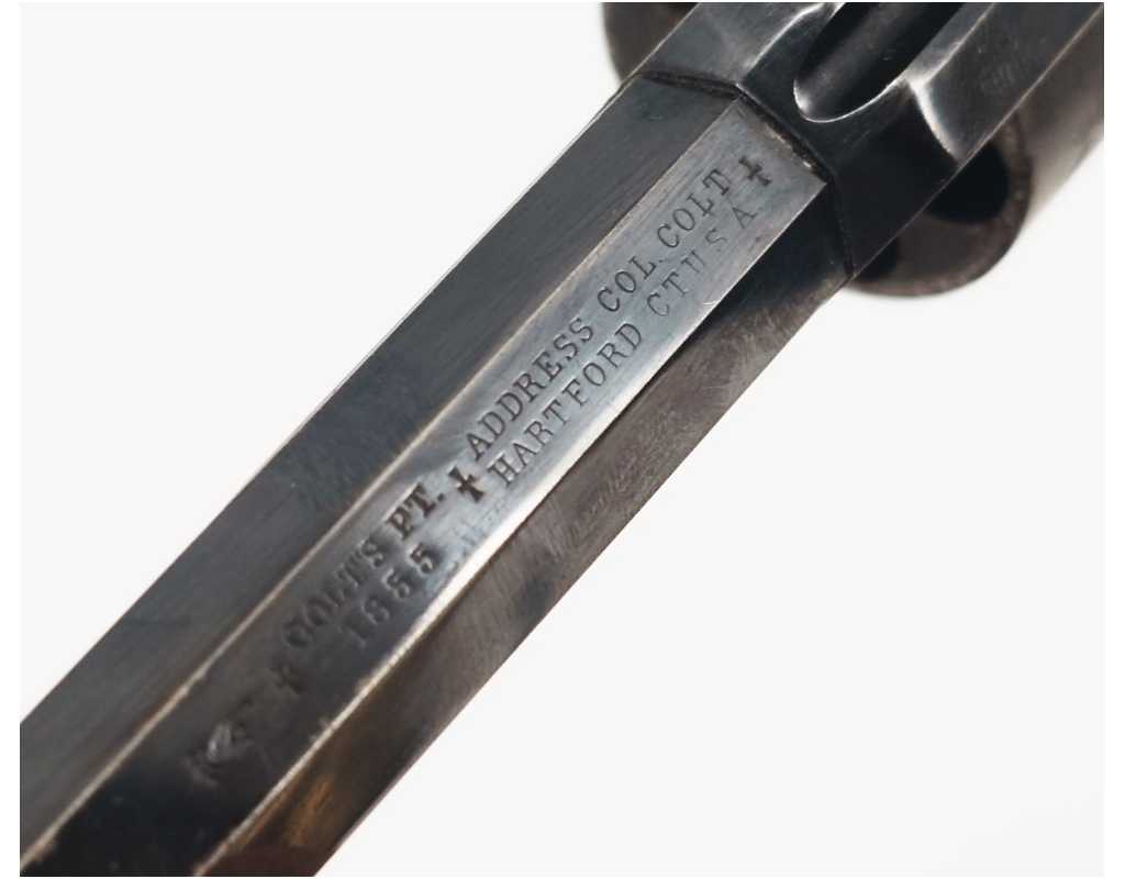 Armes de Poing CIVIL WAR REVOLVER COLT ROOTS SIDEHAMMER MODÈLE 1855 SIDE HAMMER POCKET Calibre 28 EN COFFRET AVEC NOTICE USA