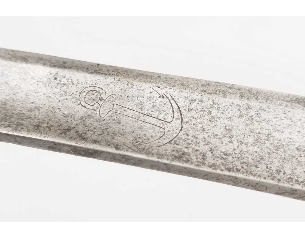 Armes Blanches SABRE DE BORD MARINE MILITAIRE "CUILLIÈRE À POT" MODÈLE AN X Mre DE KLINGENTHAL COULAUX FRÈRES - FRANCE DÉBUT DU