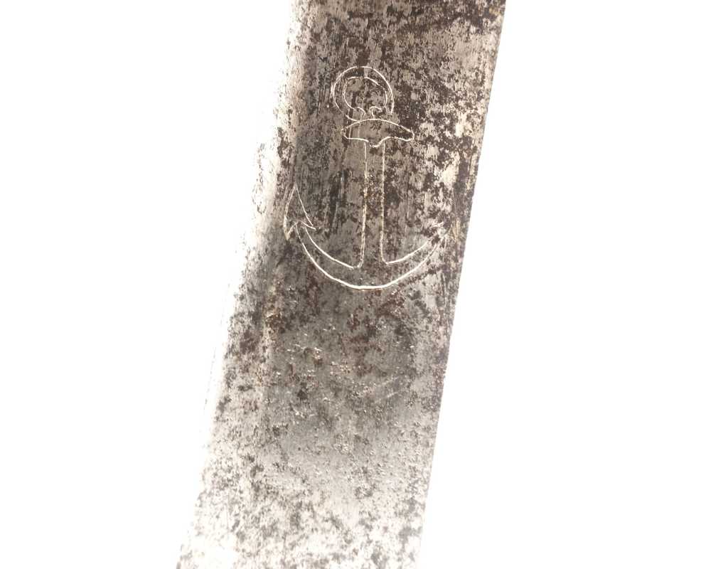 Armes Blanches SABRE DE BORD MARINE MILITAIRE "CUILLIÈRE À POT" MODÈLE AN X Mre DE KLINGENTHAL COULAUX FRÈRES - FRANCE DÉBUT DU
