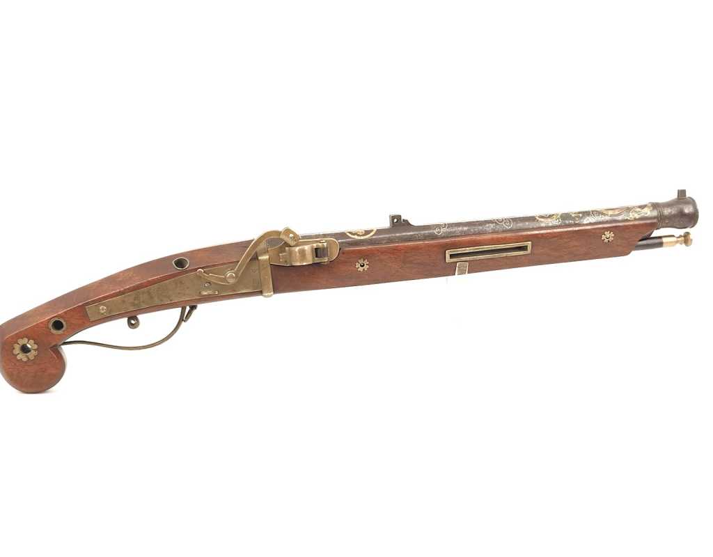 Armes de Poing TANJO TSUTSU PISTOLET JAPONAIS À MÈCHE ÉPREUVE T.A.R. TEPPO D'ARSENAL Calibre 13.2mm - JAPON EDO XIXè - 1