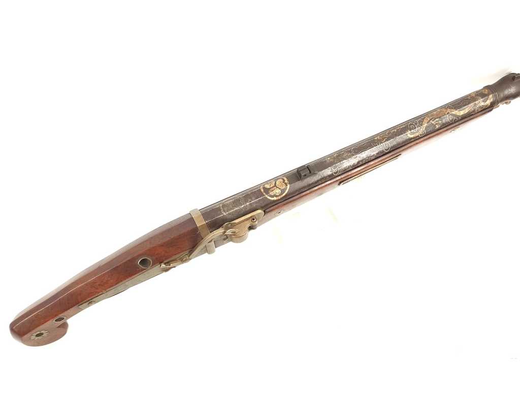 Armes de Poing TANJO TSUTSU PISTOLET JAPONAIS À MÈCHE ÉPREUVE T.A.R. TEPPO D'ARSENAL Calibre 13.2mm - JAPON EDO XIXè - 4