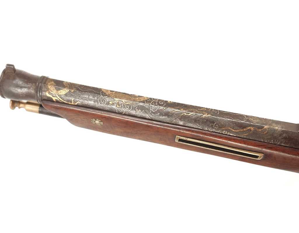 Armes de Poing TANJO TSUTSU PISTOLET JAPONAIS À MÈCHE ÉPREUVE T.A.R. TEPPO D'ARSENAL Calibre 13.2mm - JAPON EDO XIXè - 12