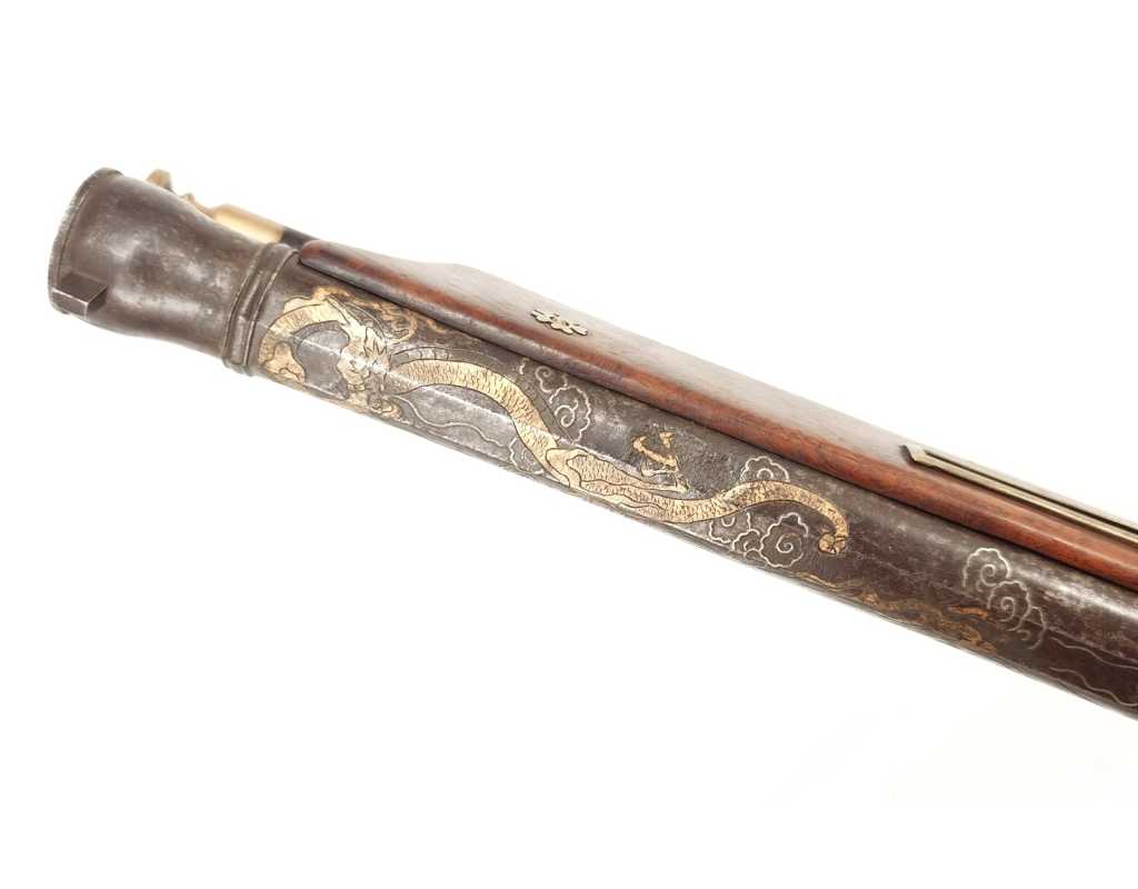 Armes de Poing TANJO TSUTSU PISTOLET JAPONAIS À MÈCHE ÉPREUVE T.A.R. TEPPO D'ARSENAL Calibre 13.2mm - JAPON EDO XIXè - 15