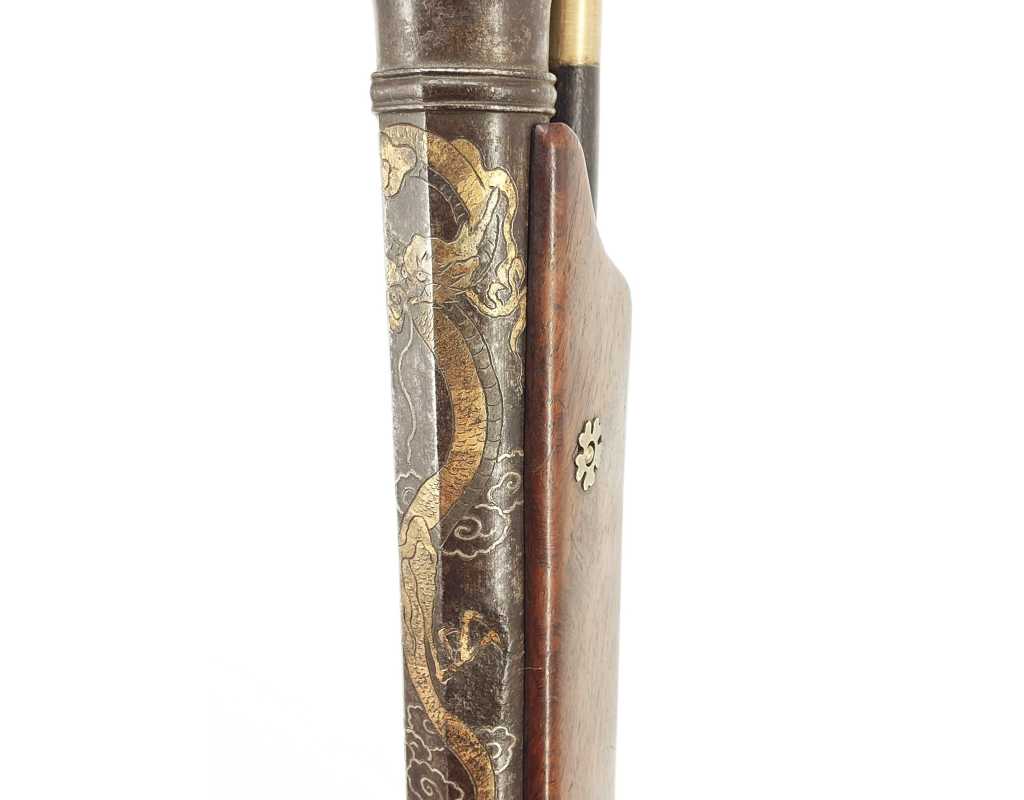 Armes de Poing TANJO TSUTSU PISTOLET JAPONAIS À MÈCHE ÉPREUVE T.A.R. TEPPO D'ARSENAL Calibre 13.2mm - JAPON EDO XIXè - 8