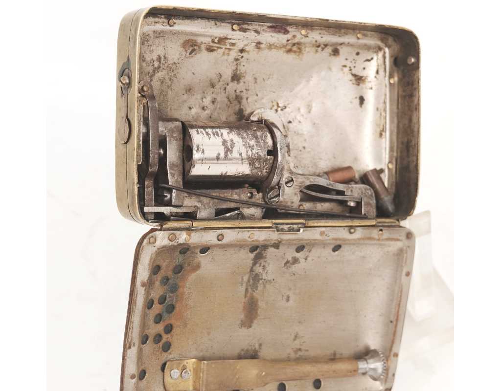 Armes de Poing RARE PORTE-MONNAIE REVOLVER FRANKENAU PATENT 1877 CALIBRE 5MM A BROCHE - BELGIQUE XIXè 1550224-25 - 7