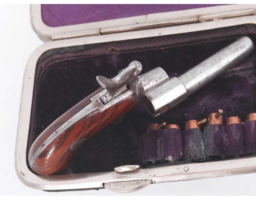 Armes de Poing RARE PORTE-MONNAIE PISTOLET LEFAUCHEUX CALIBRE 5MM À BROCHE - FRANCE / BELGIQUE XIXè 1550224-7 - 9