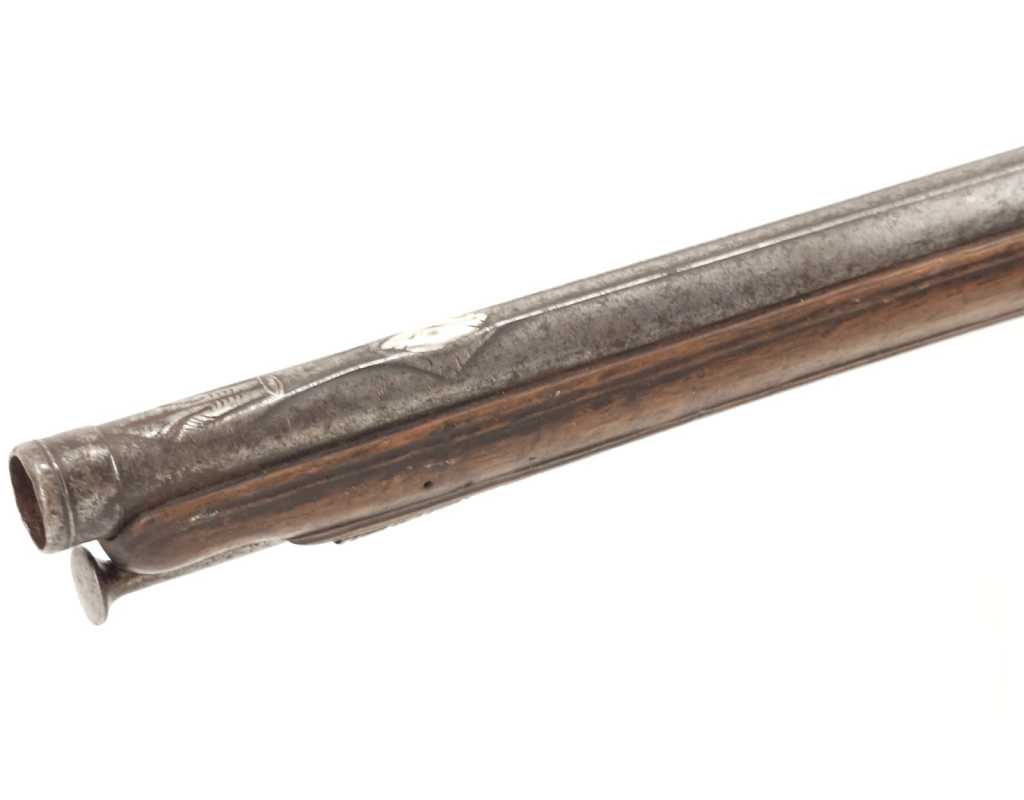 Armes de Poing IMPOSANT PISTOLET DE CAVALIER À SILEX SIGNÉ COULAUX DE VERO À MAICHE EN FRANCHE COMTÉ FRANCE 1720 - 1740 049880-1