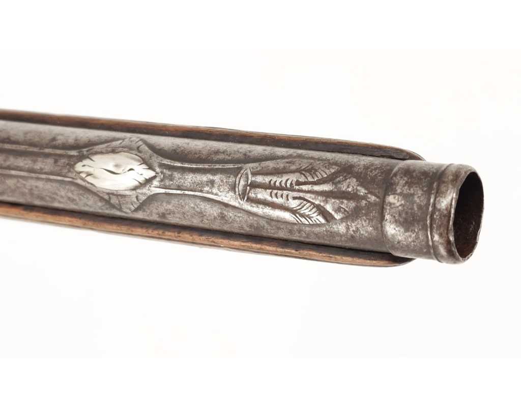 Armes de Poing IMPOSANT PISTOLET DE CAVALIER À SILEX SIGNÉ COULAUX DE VERO À MAICHE EN FRANCHE COMTÉ FRANCE 1720 - 1740 049880-1