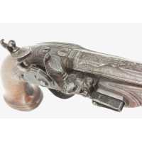 Armes de Poing IMPOSANT PISTOLET DE CAVALIER À SILEX SIGNÉ COULAUX DE VERO À MAICHE EN FRANCHE COMTÉ FRANCE 1720 - 1740 049880-1