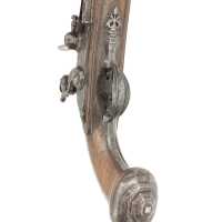 Armes de Poing IMPOSANT PISTOLET DE CAVALIER À SILEX SIGNÉ COULAUX DE VERO À MAICHE EN FRANCHE COMTÉ FRANCE 1720 - 1740 049880-1