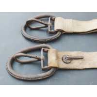 Militaria MG 08 BRETELLE EN TOILE ERSATZ TRANSPORT AFFUT TRAINEAU MITRAILLEUSE MAXIM MG08 WW1 ALLEMAGNE - 2