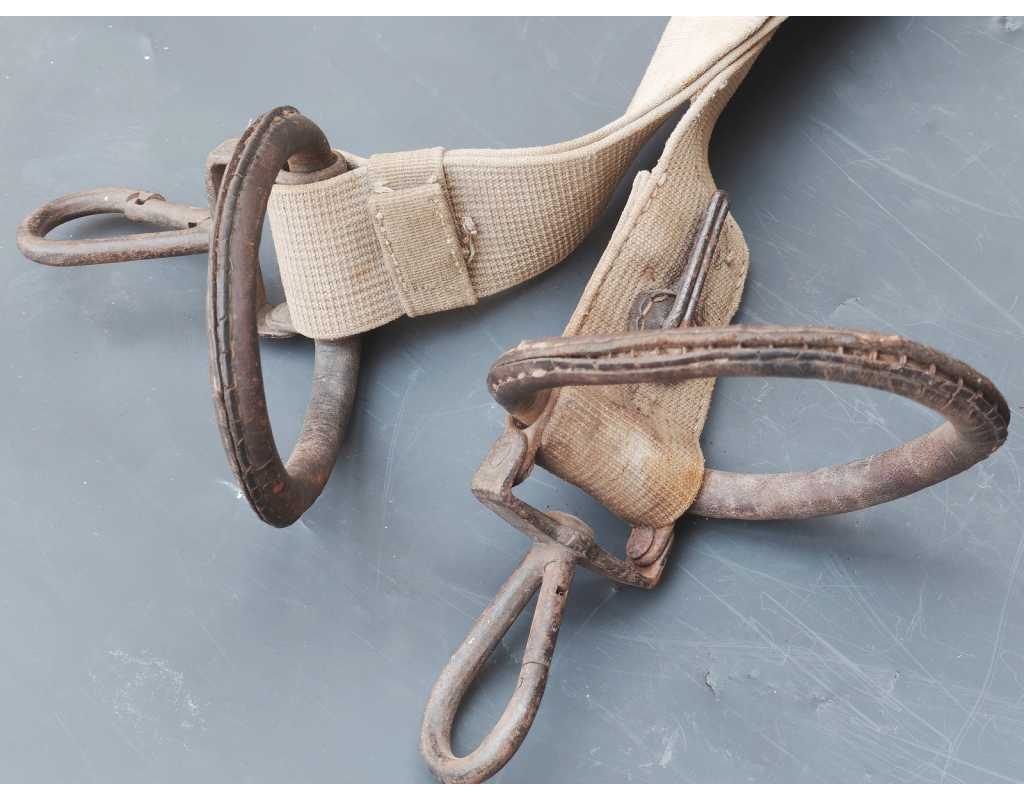 Militaria MG 08 BRETELLE EN TOILE ERSATZ TRANSPORT DE LA MITRAILLEUSE MAXIM MG08 WW1 ALLEMAGNE - 6