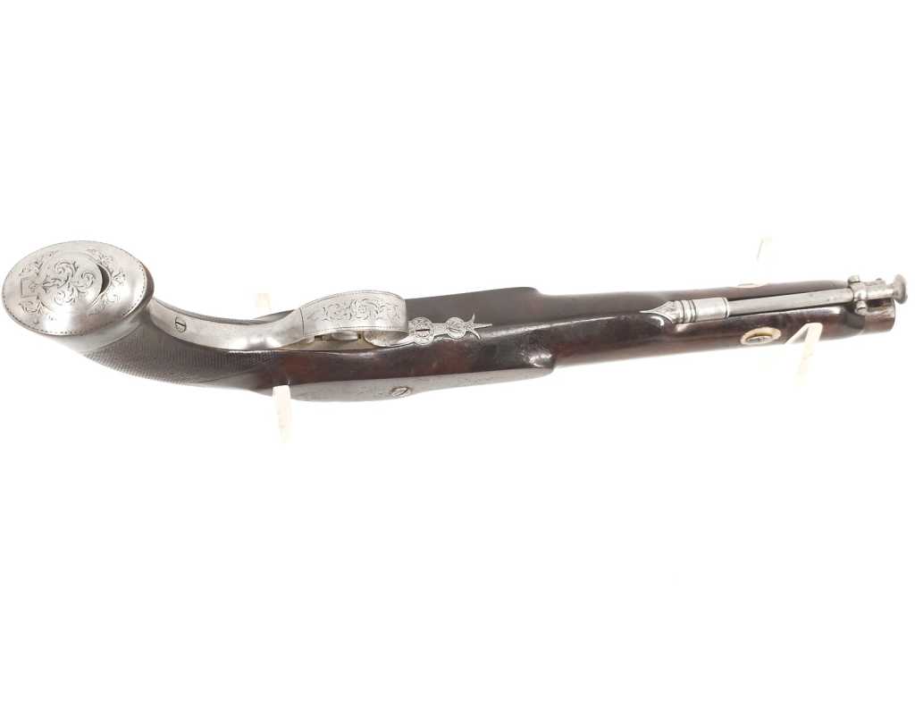 Armes de Poing PISTOLET DE TIR BRITANNIQUE ANDREWS BENJAMIN 1821-1826 ROS-ON-WYE HEREFORD - GB XIXè CALIBRE 17,6mm 1469-62-65 -
