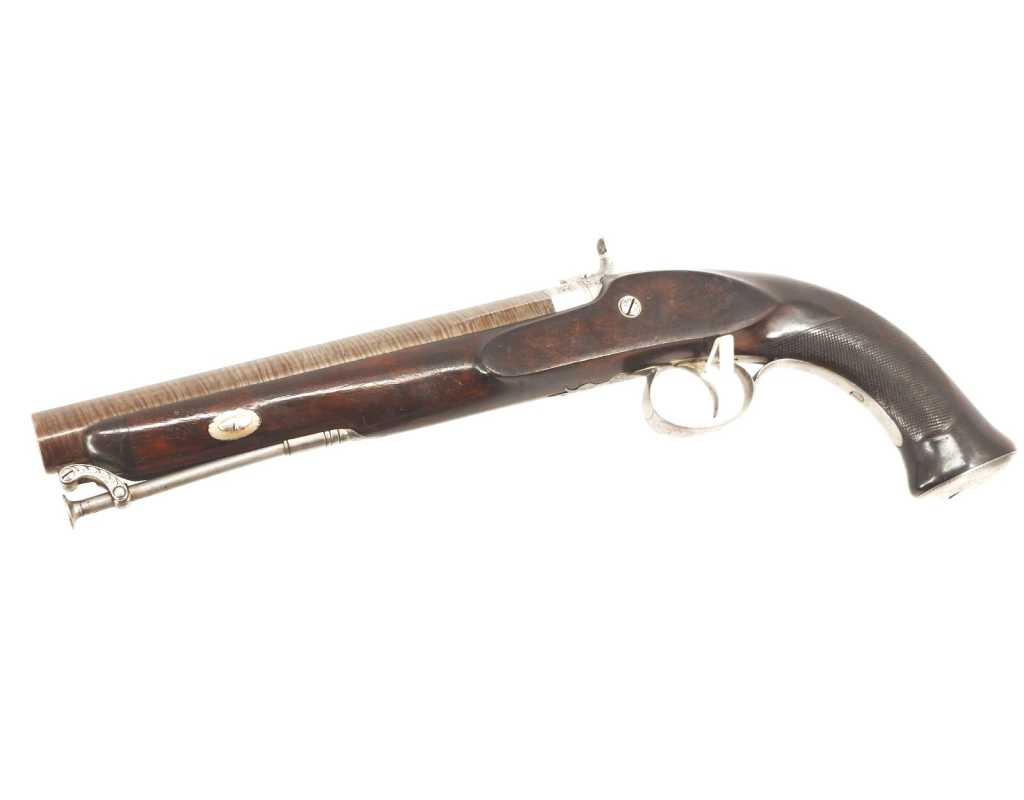 Armes de Poing PISTOLET DE TIR BRITANNIQUE ANDREWS BENJAMIN 1821-1826 ROS-ON-WYE HEREFORD - GB XIXè CALIBRE 17,6mm 1469-62-65 -