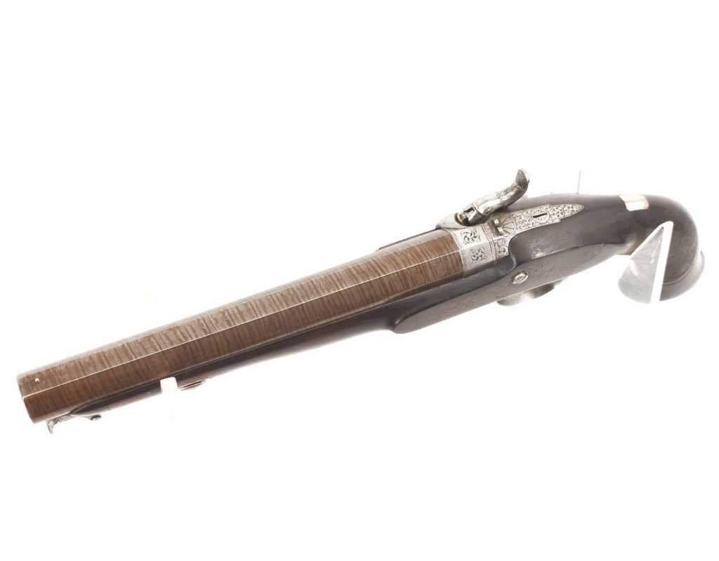 Armes de Poing PISTOLET DE TIR BRITANNIQUE ANDREWS BENJAMIN 1821-1826 ROS-ON-WYE HEREFORD - GB XIXè CALIBRE 17,6mm 1469-62-65 -