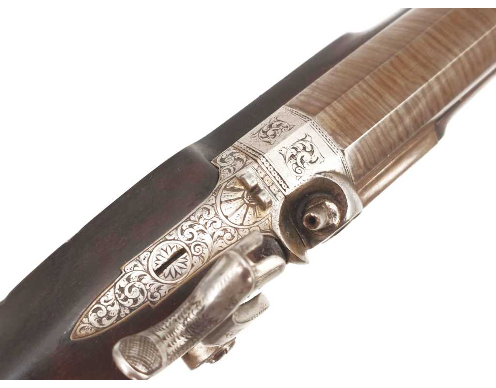 Armes de Poing PISTOLET DE TIR BRITANNIQUE ANDREWS BENJAMIN 1821-1826 ROS-ON-WYE HEREFORD - GB XIXè CALIBRE 17,6mm 1469-62-65 -