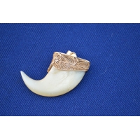 Coutellerie PENDENTIF GRIFFE DE TIGRE MONTé BIJOUX OR - 2