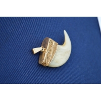 Coutellerie PENDENTIF GRIFFE DE TIGRE MONTé BIJOUX OR - 3