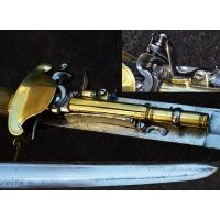 Armes Chasse DAGUE DE VÉNERIE COMBINÉE PISTOLET SILEX - France XVIIIè 06211 - 5