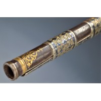 Catalogue Magasin EXCEPTIONNEL PISTOLET TCHERKESSE DE LUXE A SILEX CAUCASIEN COSAQUE PLATINE MORLAK DAMAS OR ARGENT XIXè {PRODUC