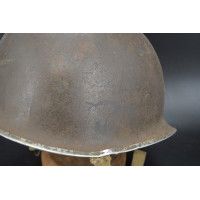 Militaria CASQUE US M1 A1 TROUPES FRANCAISES RESISTANTE VOSGES HIVER 1944 INSIGNE SECTION CIRCULATION - USA / FRANCE Seconde Gue