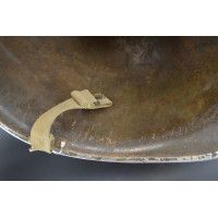 Militaria CASQUE US M1 A1 TROUPES FRANCAISES RESISTANTE VOSGES HIVER 1944 INSIGNE SECTION CIRCULATION - USA / FRANCE Seconde Gue